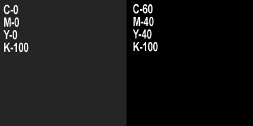 100% Black -> left / Rich Black -> right